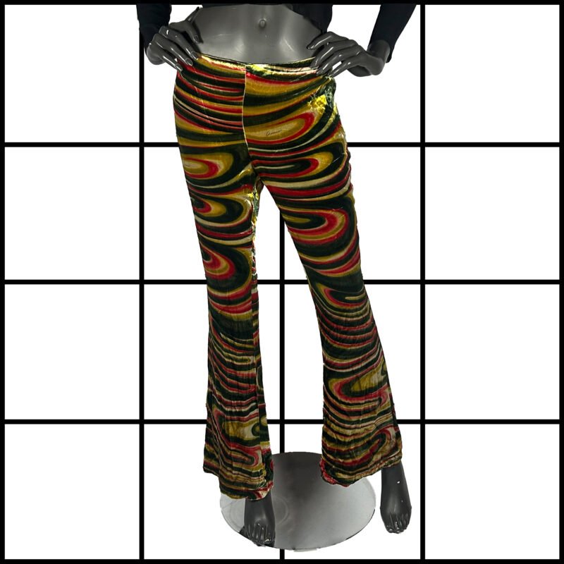 A/W1999 Gucci Runway Psychedelic Swirl Flare Pants by Tom Ford