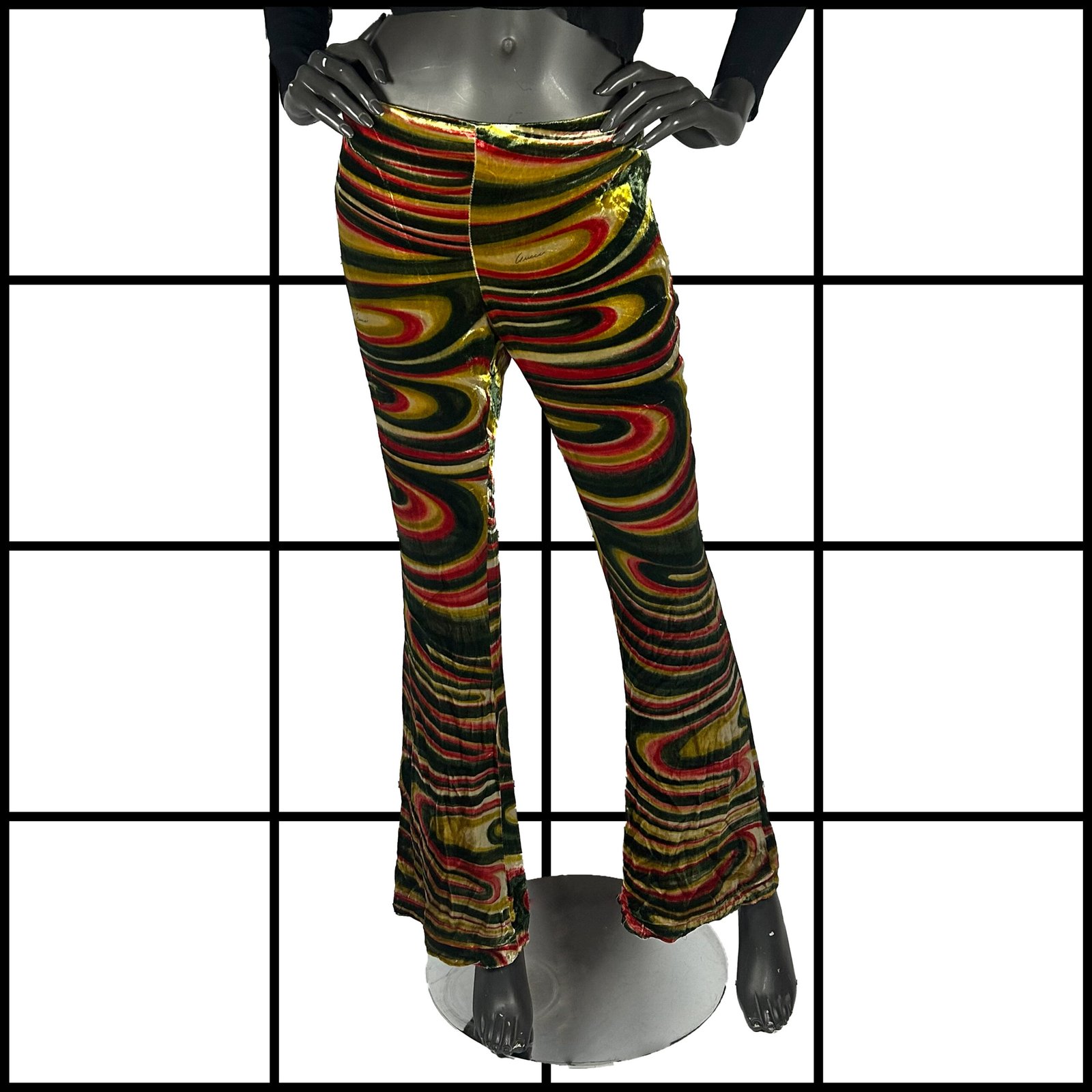 A/W1999 Gucci Runway Psychedelic Swirl Flare Pants by Tom Ford