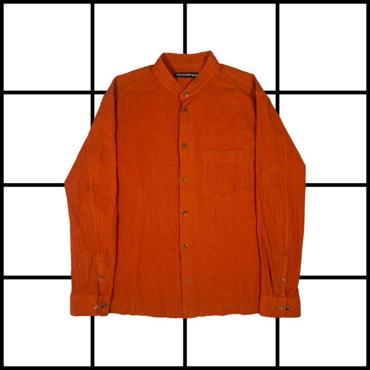 1990s Issey Miyake Crash Cotton Button Up Shirt