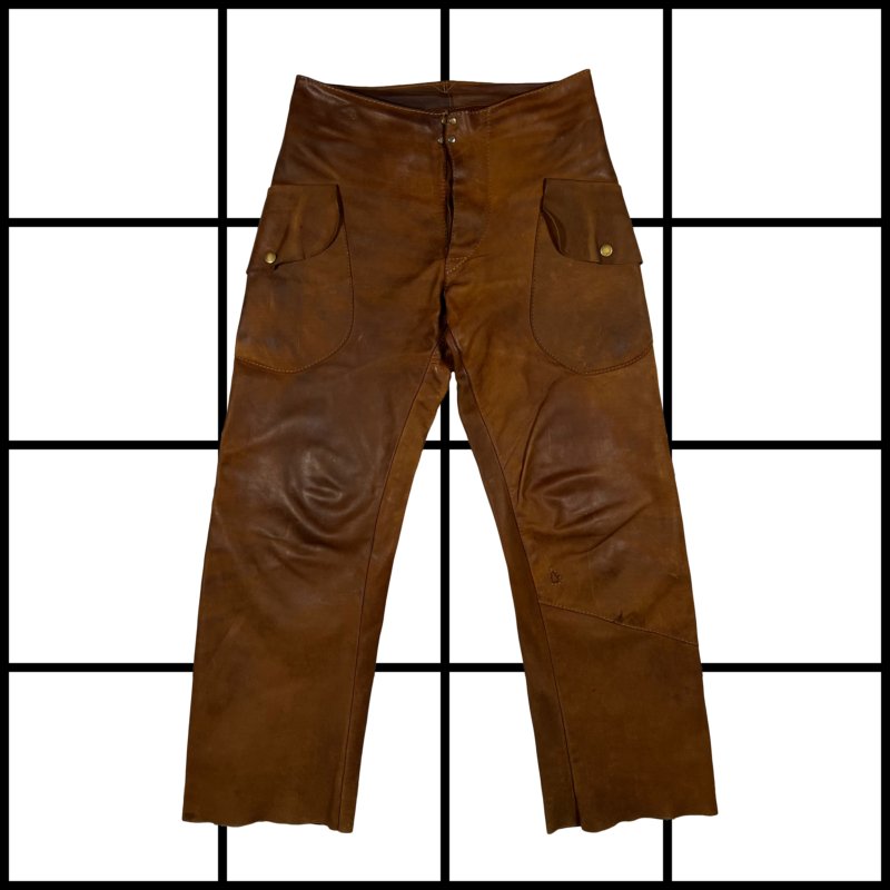 |[ A/W2001 Maison Martin Margiela Cow Hide Leather Trousers ]|