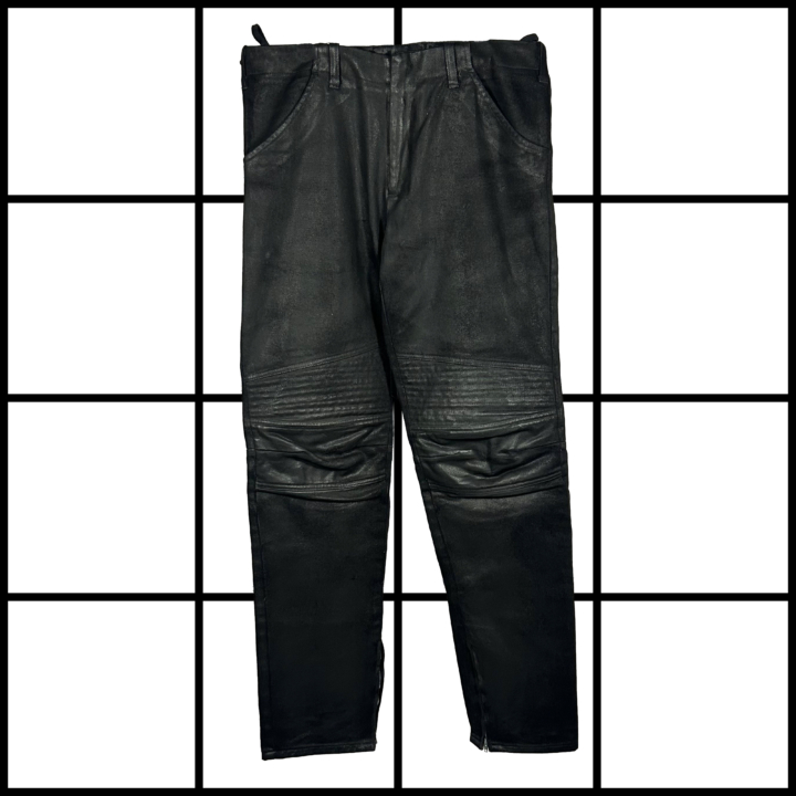 A/W1999 Helmut Lang Coated Astro Biker Jeans