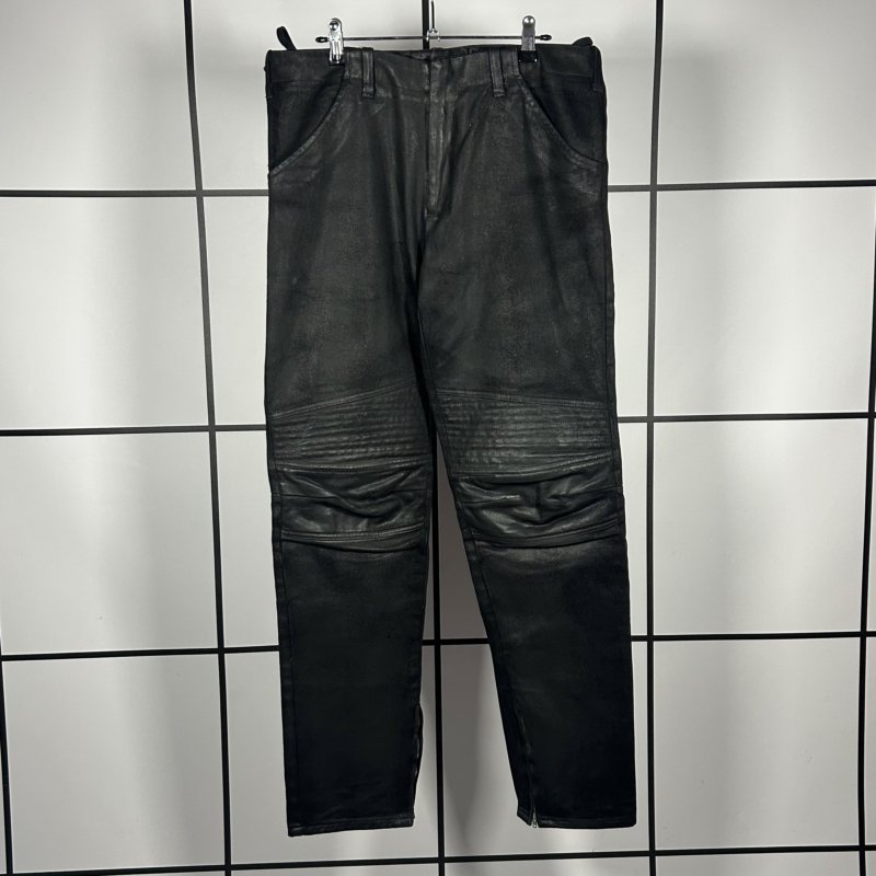 |[ A/W1999 Helmut Lang Coated Astro Biker Jeans ]|
