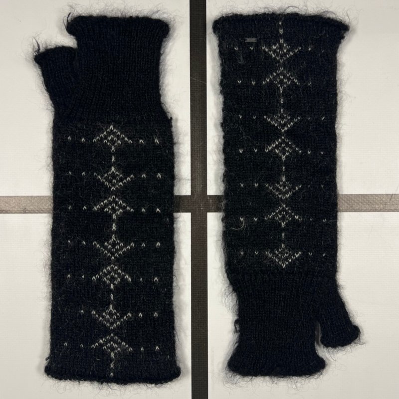 |[ A/W2019 Saint Laurent “Arrow” Mohair Mittens ]|