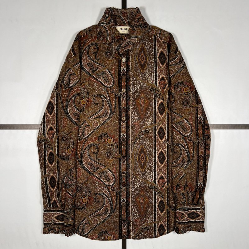 |[ S/S2020 CELINE Paisley Wool Blend Blouse ]|