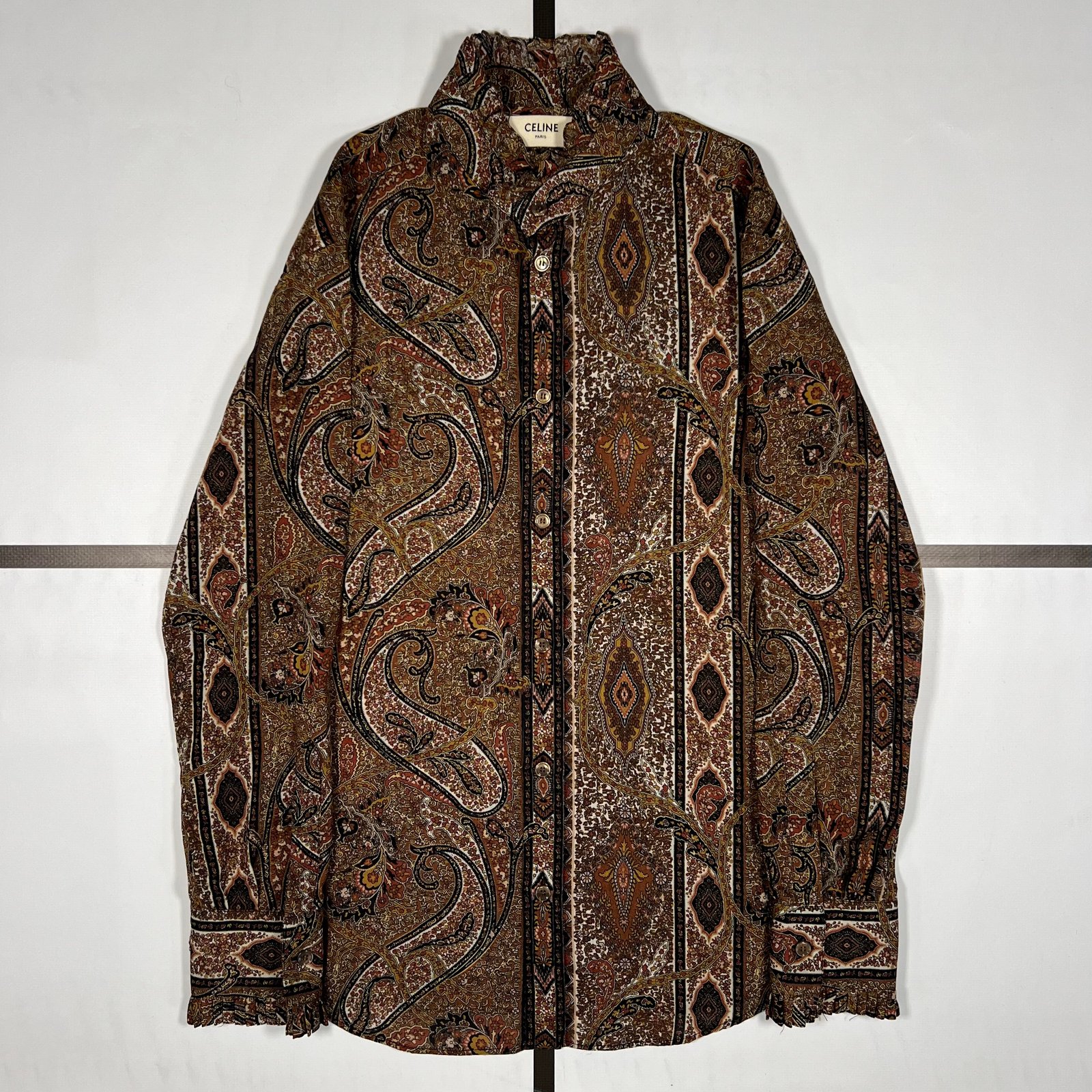 S/S2020 CELINE Paisley Wool Blend Blouse