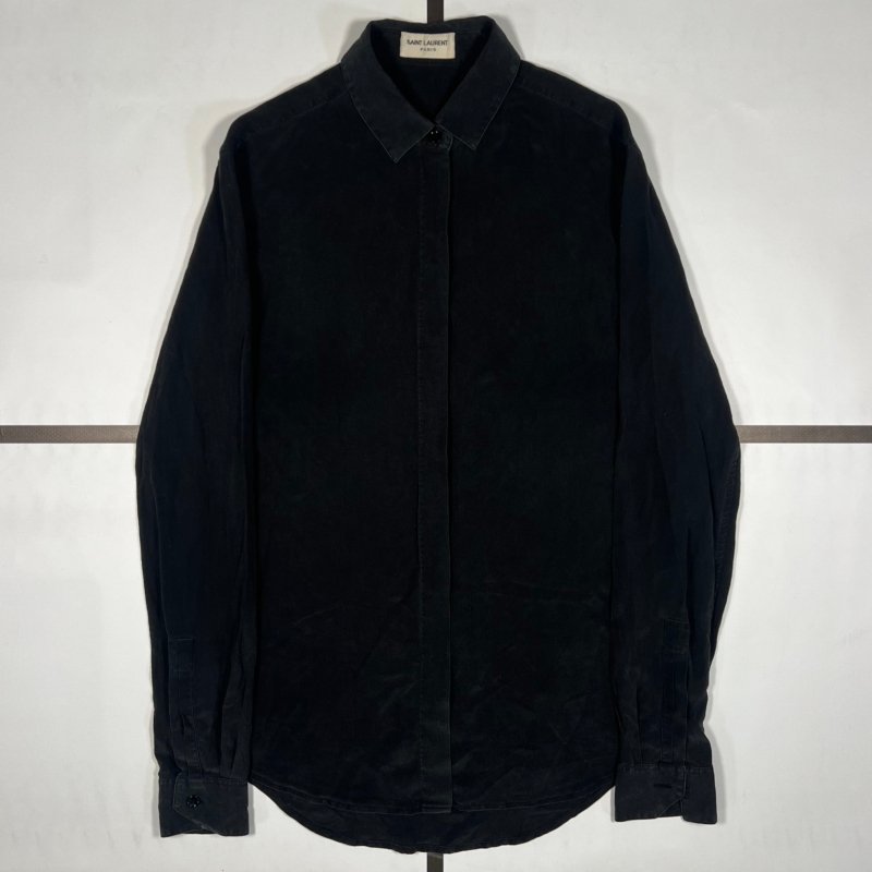 |[ A/W2017 Saint Laurent Crepe Silk Button Up Shirt ]|