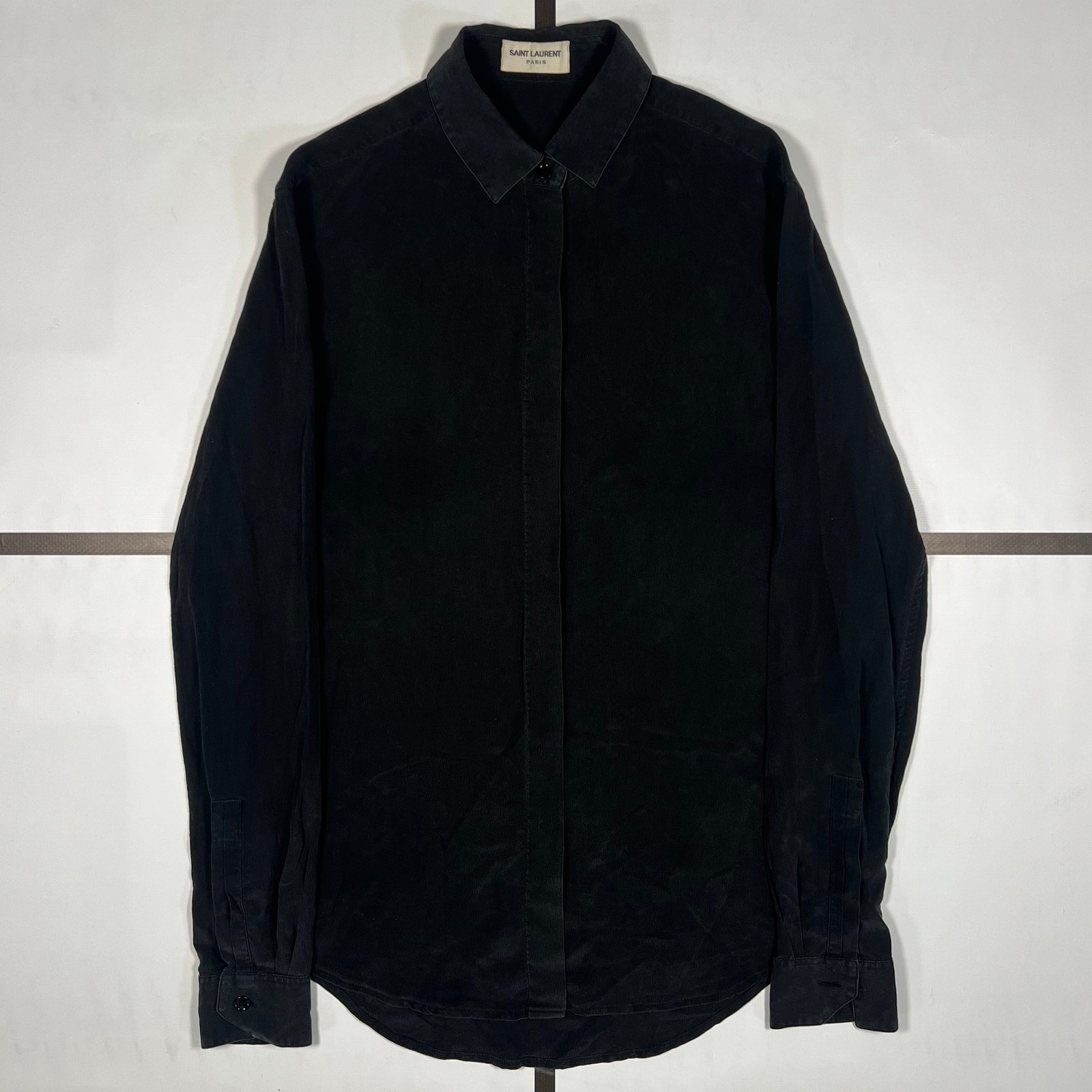 A/W2017 Saint Laurent Crepe Silk Button Up Shirt