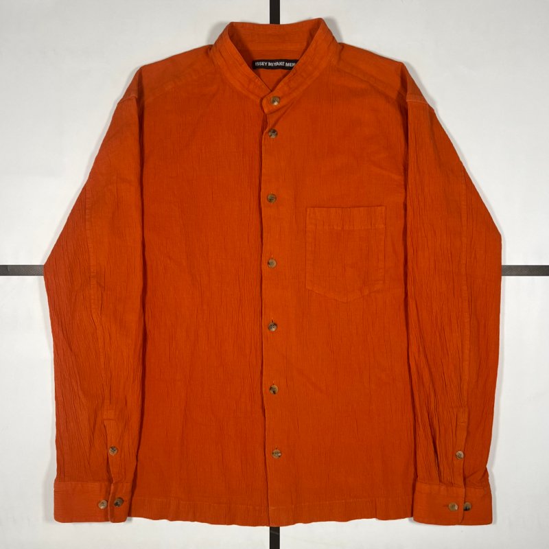 |[ 1990s Issey Miyake Crash Cotton Button Up Shirt ]|