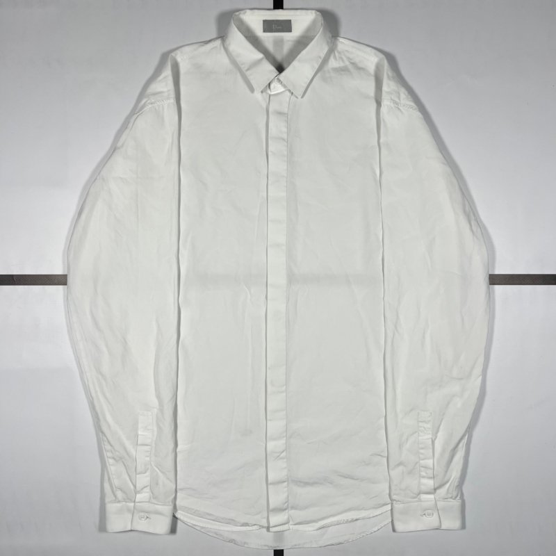 |[ 2000s Dior Homme White Button Up Shirt ]|