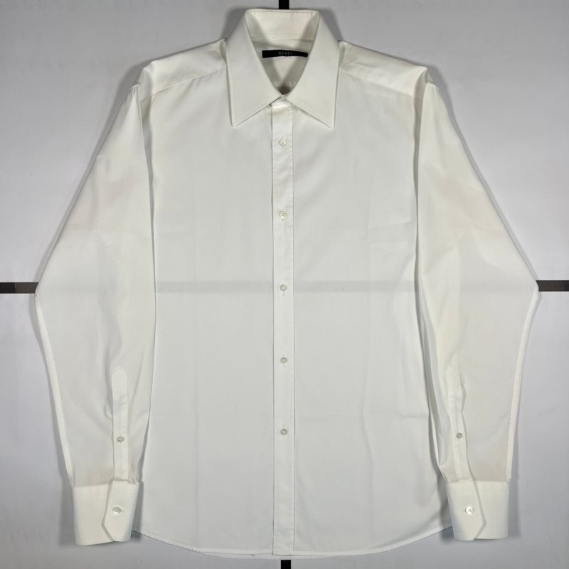 |[ 1990s Gucci Satin Cotton Button Up Shirt ]|