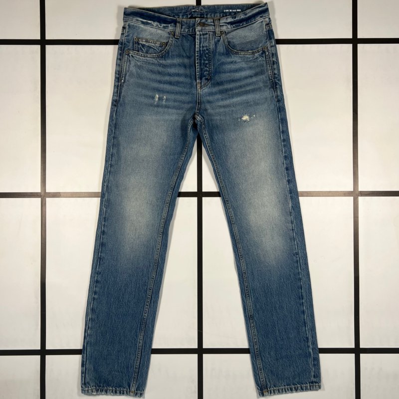 |[ S/S2023 Saint Laurent D38 Washed Straight Leg Denim Jeans ]|