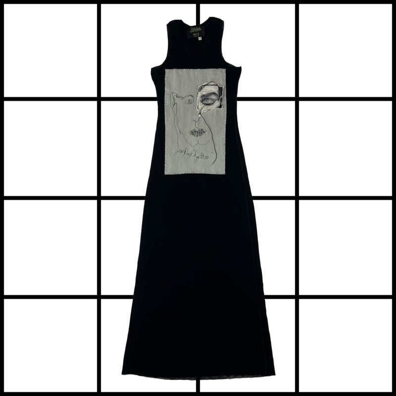 |[ S/S2002 Jean Paul Gaultier “Portrait & Eye” Summer Dress ]|