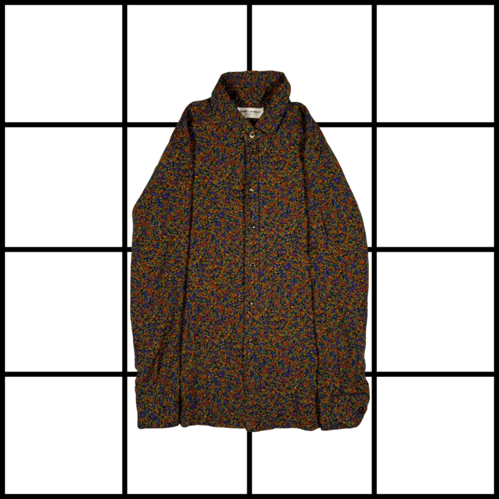 S/S2019 Saint Laurent Floral Button Up Silk Shirt