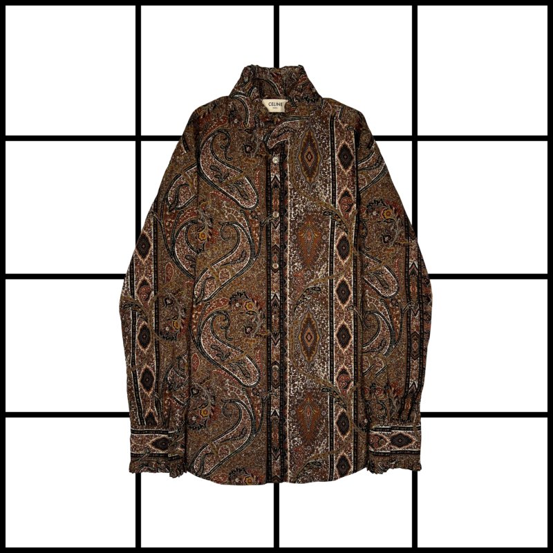 |[ S/S2020 CELINE Paisley Wool Blend Blouse ]|