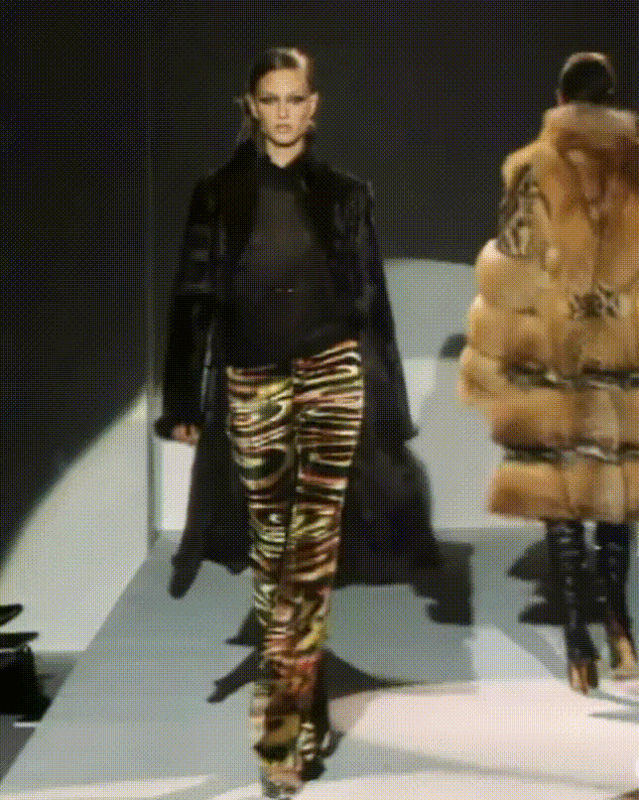 A/W1999 Gucci Runway Psychedelic Swirl Flare Pants by Tom Ford