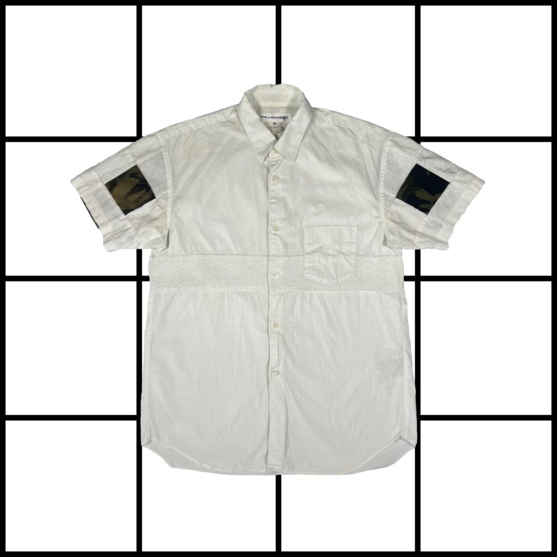 |[ S/S2011 Comme des Garçons Runway Short Sleeve Patchwork Shirt ]|