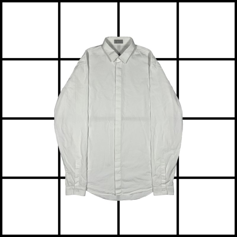 |[ 2000s Dior Homme White Button Up Shirt ]|