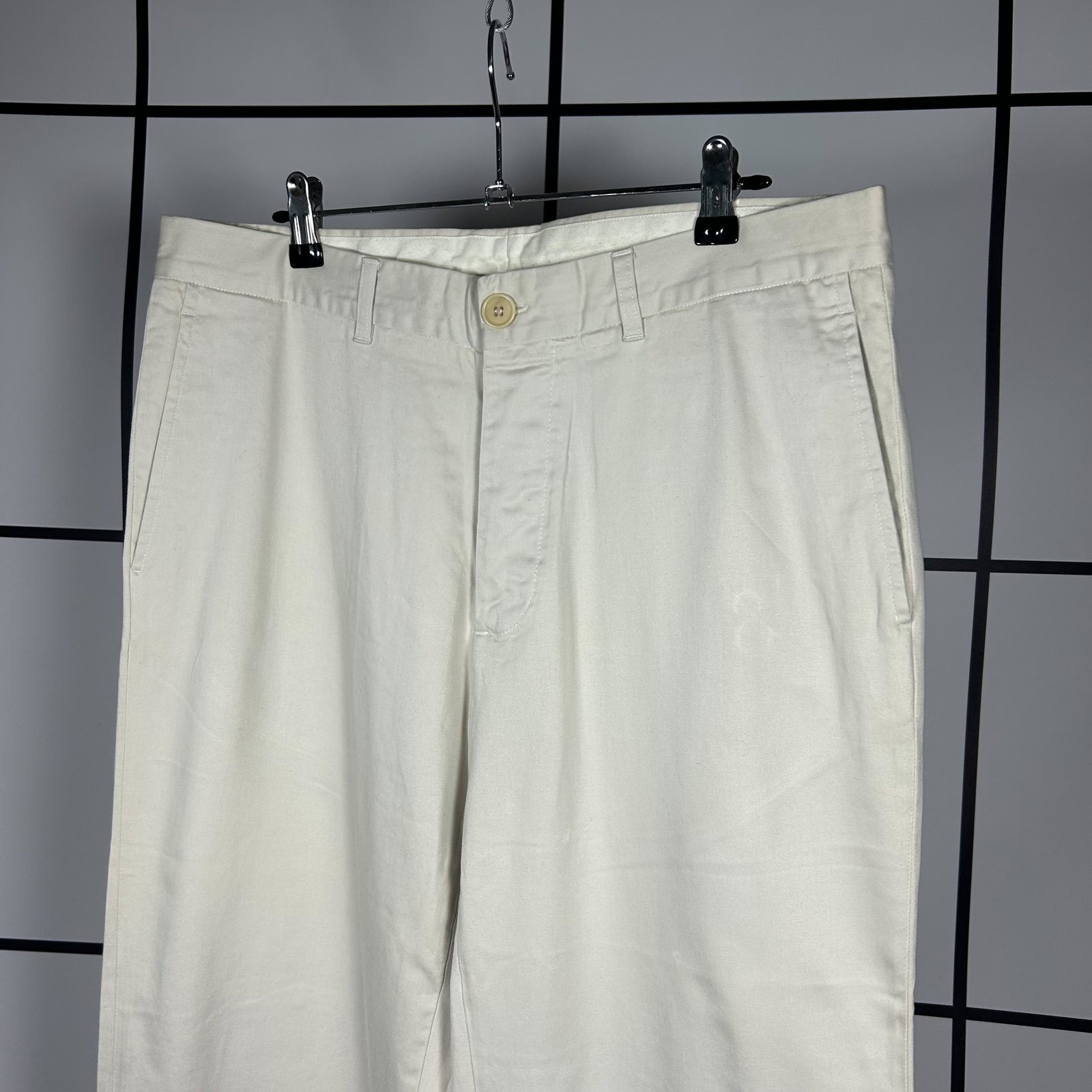 1998 Helmut Lang Cream Chino Pants - Image 2