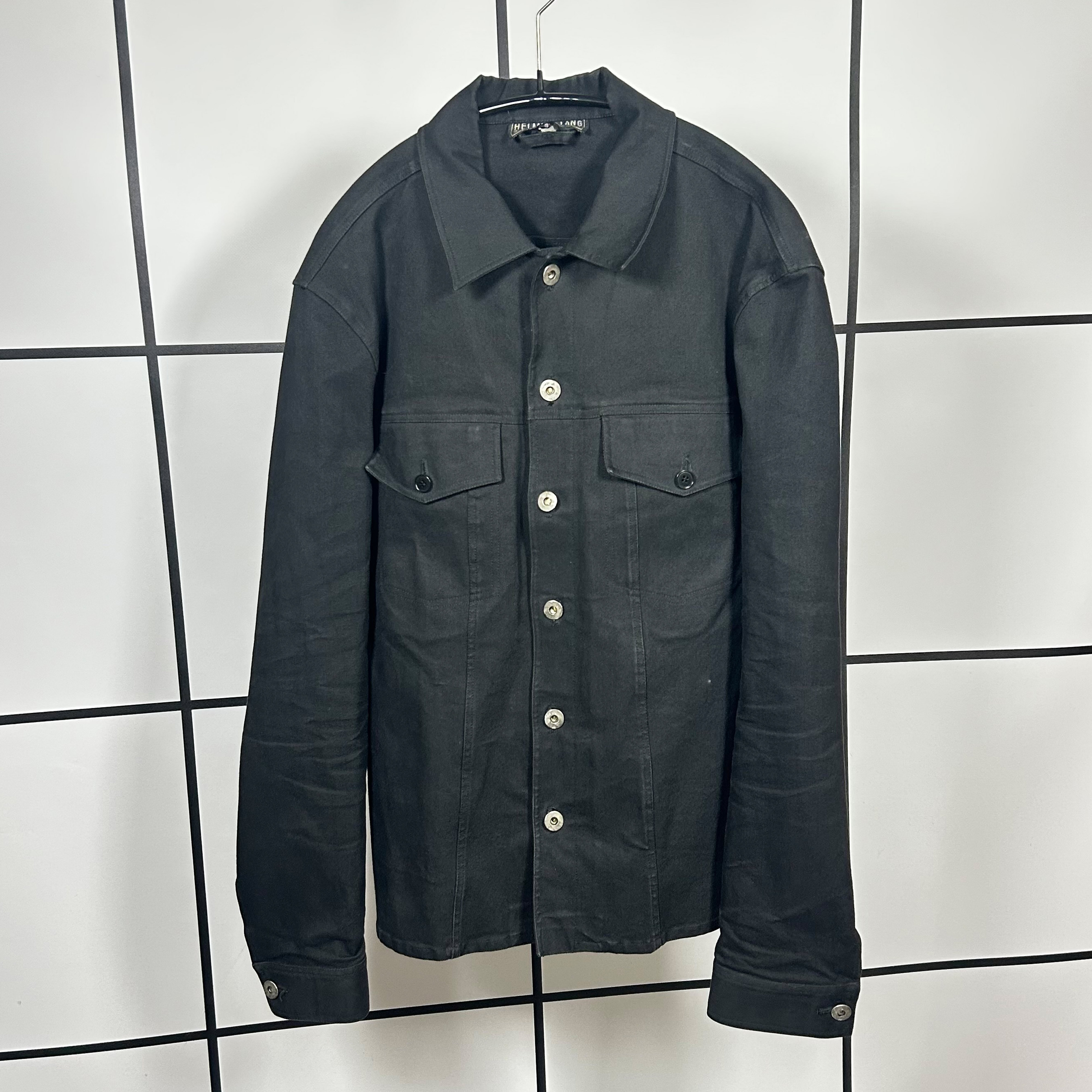 S/S1994 Helmut Lang Black Cotton Trucker Jacket