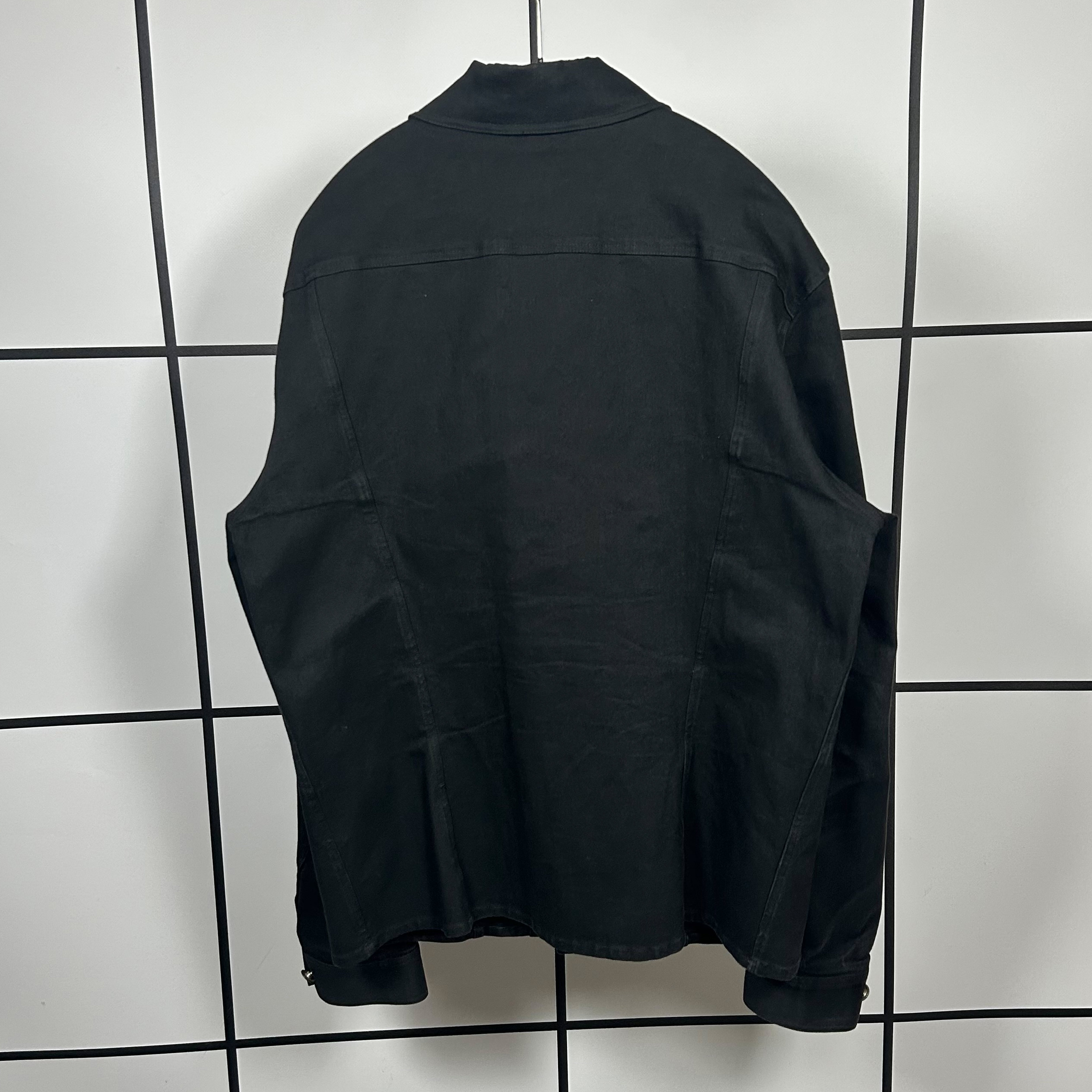 S/S1994 Helmut Lang Black Cotton Trucker Jacket - Image 5