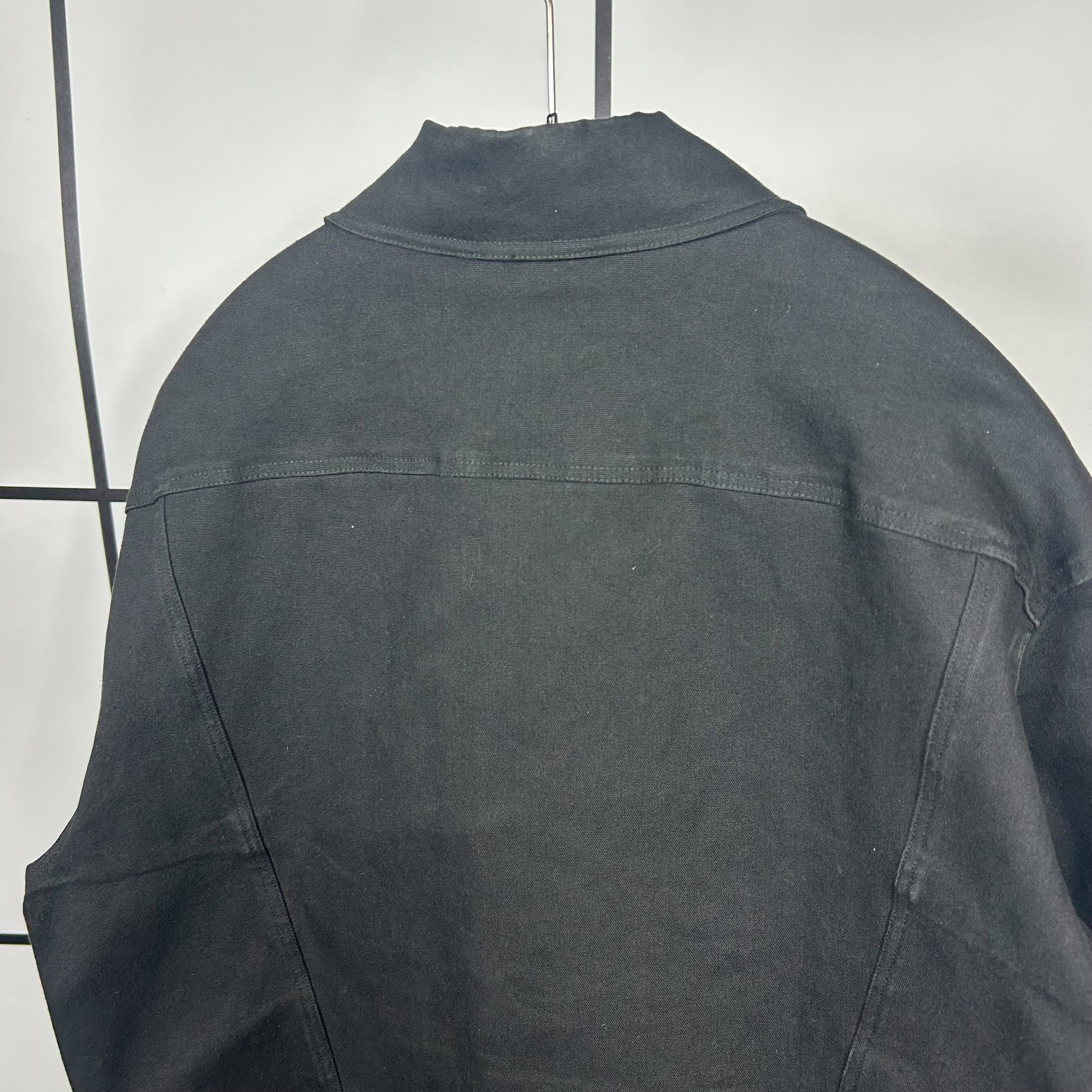 S/S1994 Helmut Lang Black Cotton Trucker Jacket - Image 6