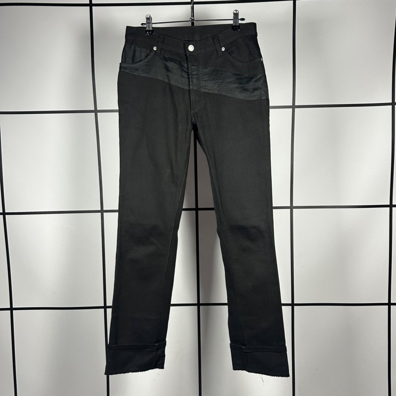 A/W1997 Helmut Lang Black Organza Stripe Holster