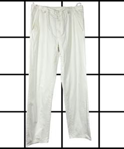 2000s Helmut Lang White Lace Up Pants