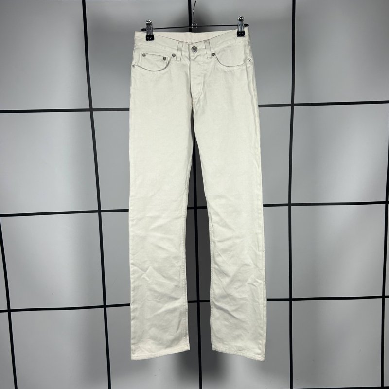 2000s Helmut Lang Boot Cut Raw Silk Denim Jeans