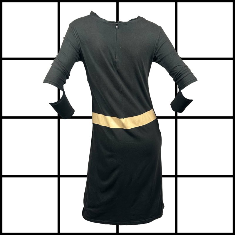 S/S1997 Helmut Lang Elbow Cutout Back Stripe Midi Dress