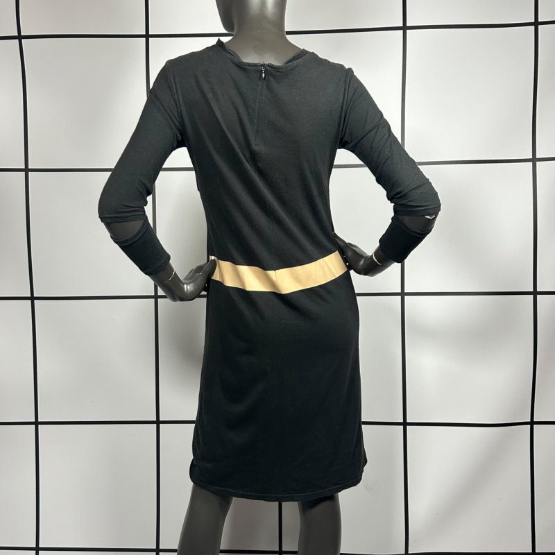 S/S1997 Helmut Lang Elbow Cutout Back Stripe Midi Dress