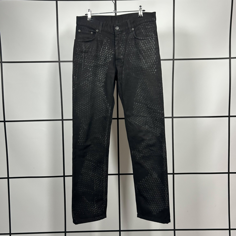 2003 Helmut Lang Rubberized Tireprint Jeans