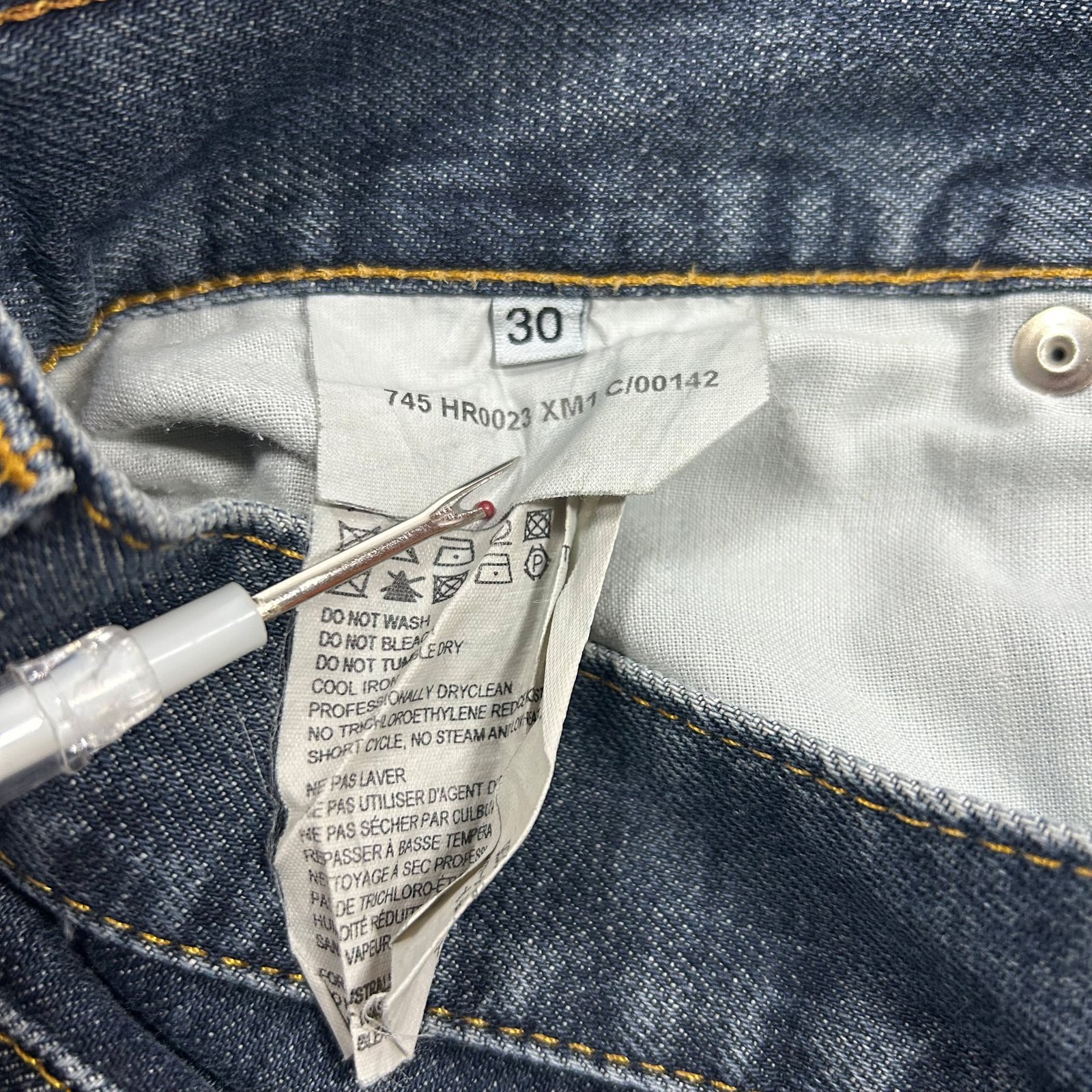 2000s Helmut Lang Low Waist Raw Denim Jeans - Image 8