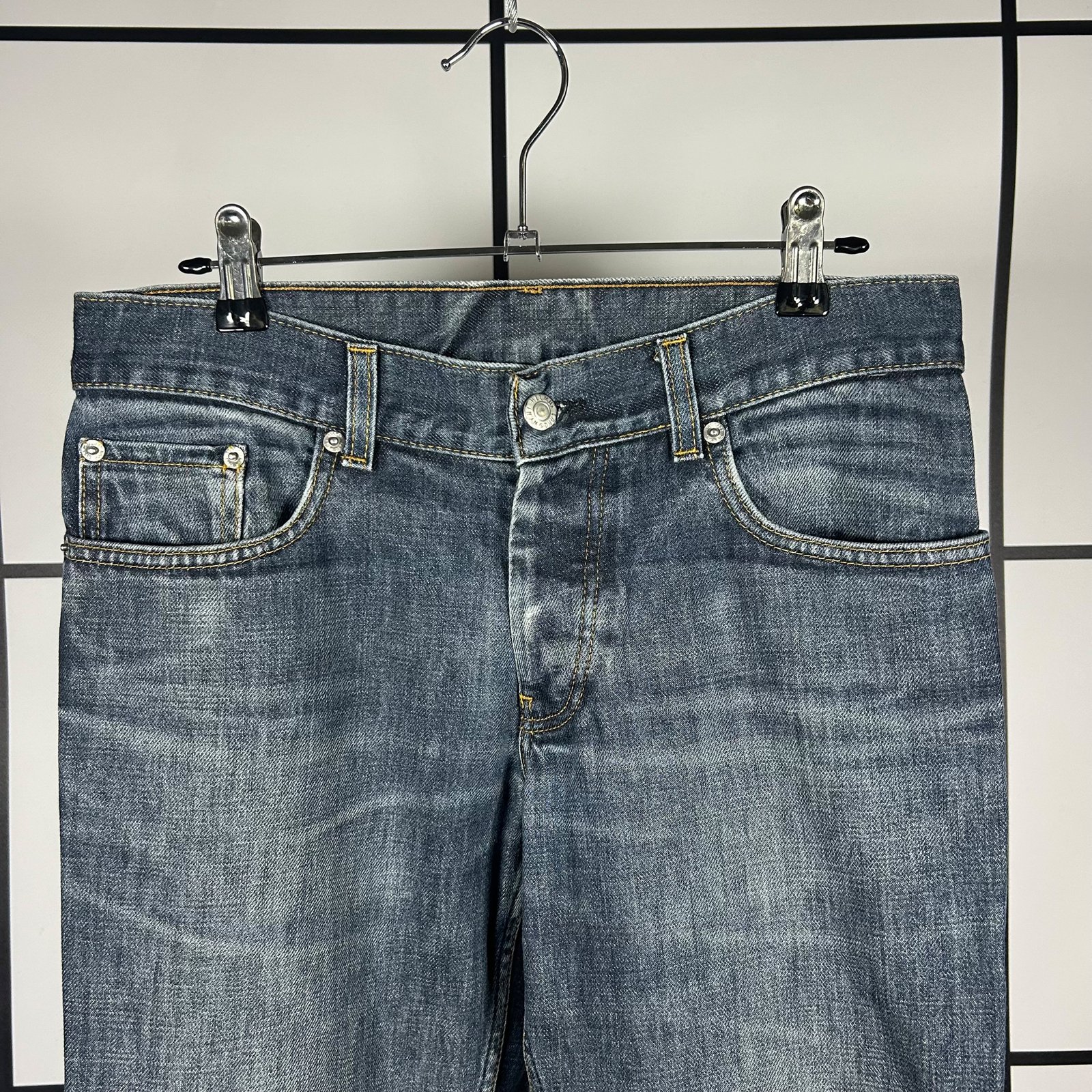 2000s Helmut Lang Low Waist Raw Denim Jeans - Image 2