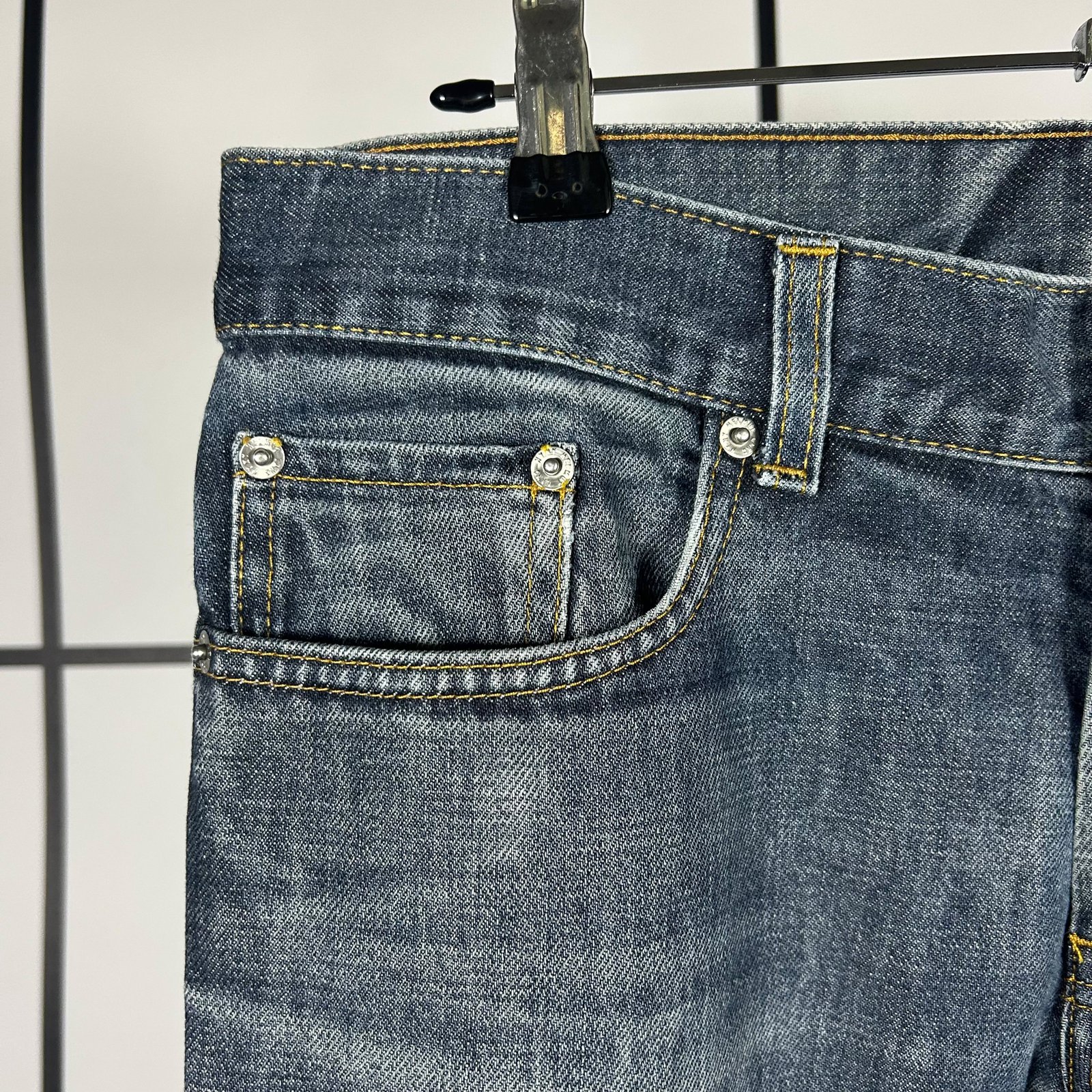 2000s Helmut Lang Low Waist Raw Denim Jeans - Image 3