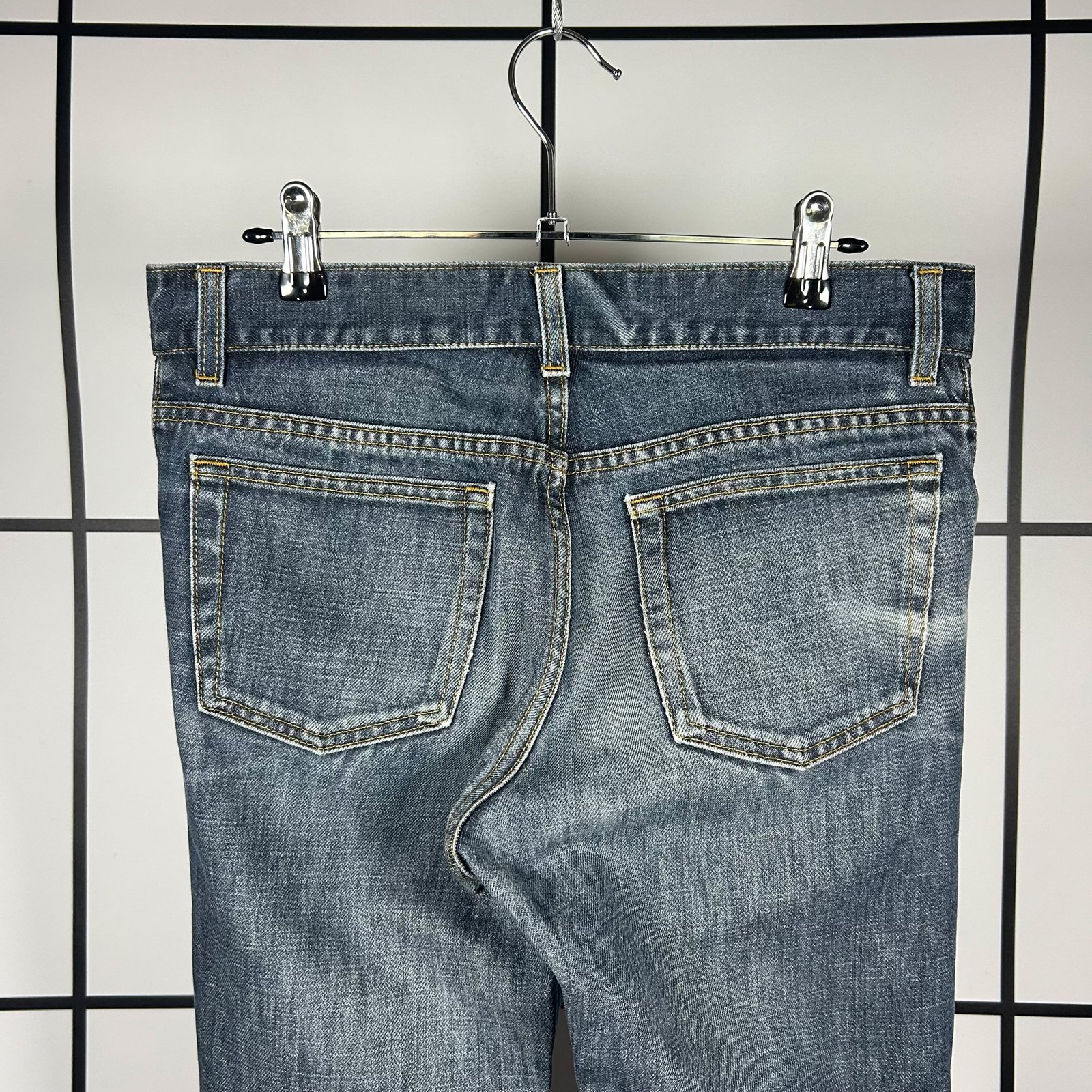 2000s Helmut Lang Low Waist Raw Denim Jeans - Image 5