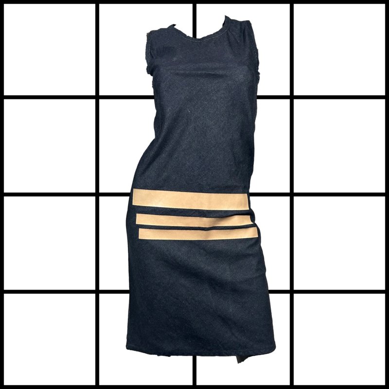 S/S1997 Helmut Lang Denim 3-Stripe Sleeveless Midi Dress