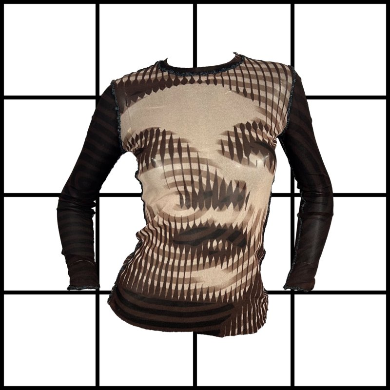 2001 Jean Paul Gaultier Marlene Dietrich Mesh Longsleeve