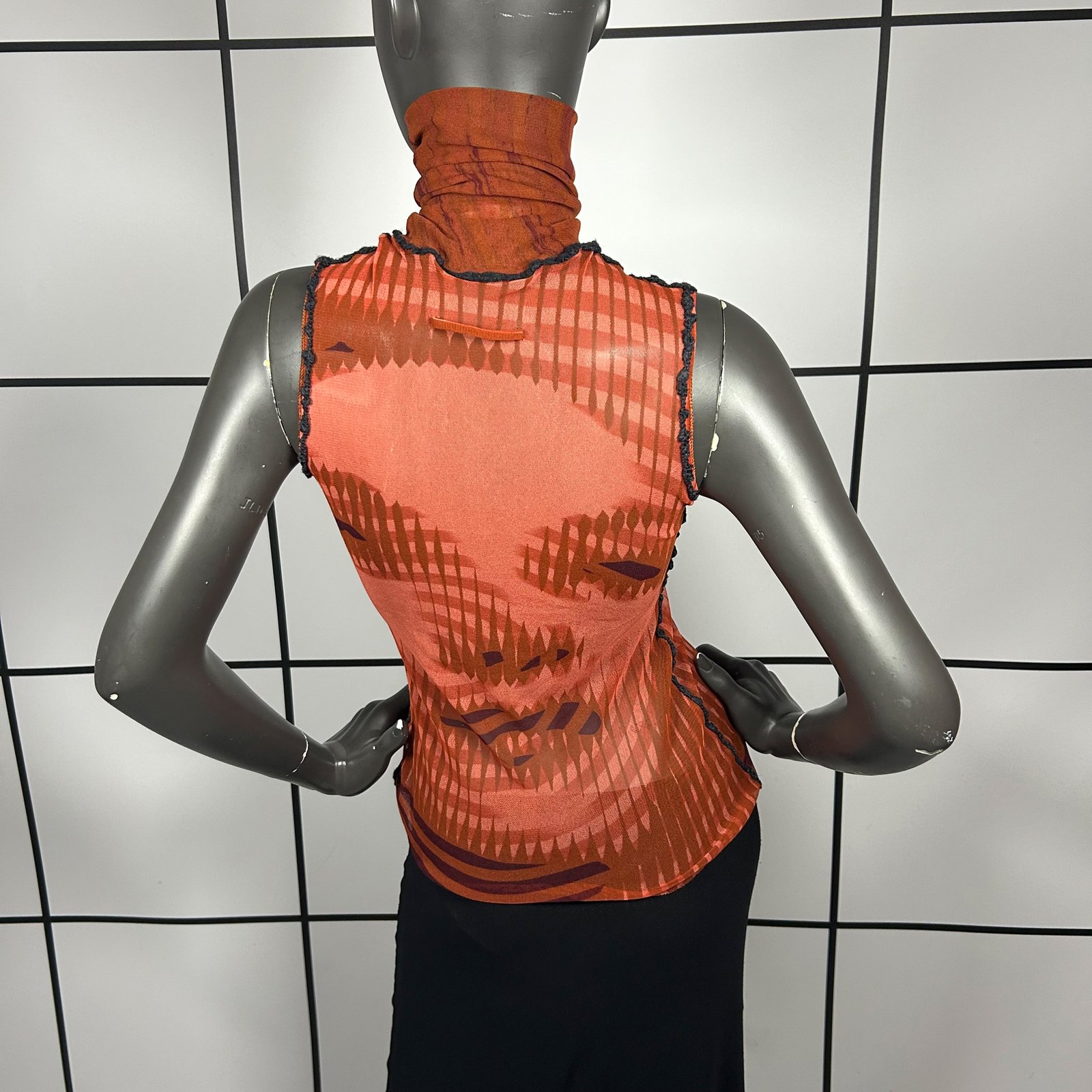 2001 Jean Paul Gaultier Marlene Dietrich Mesh Turtle Neck - Image 3