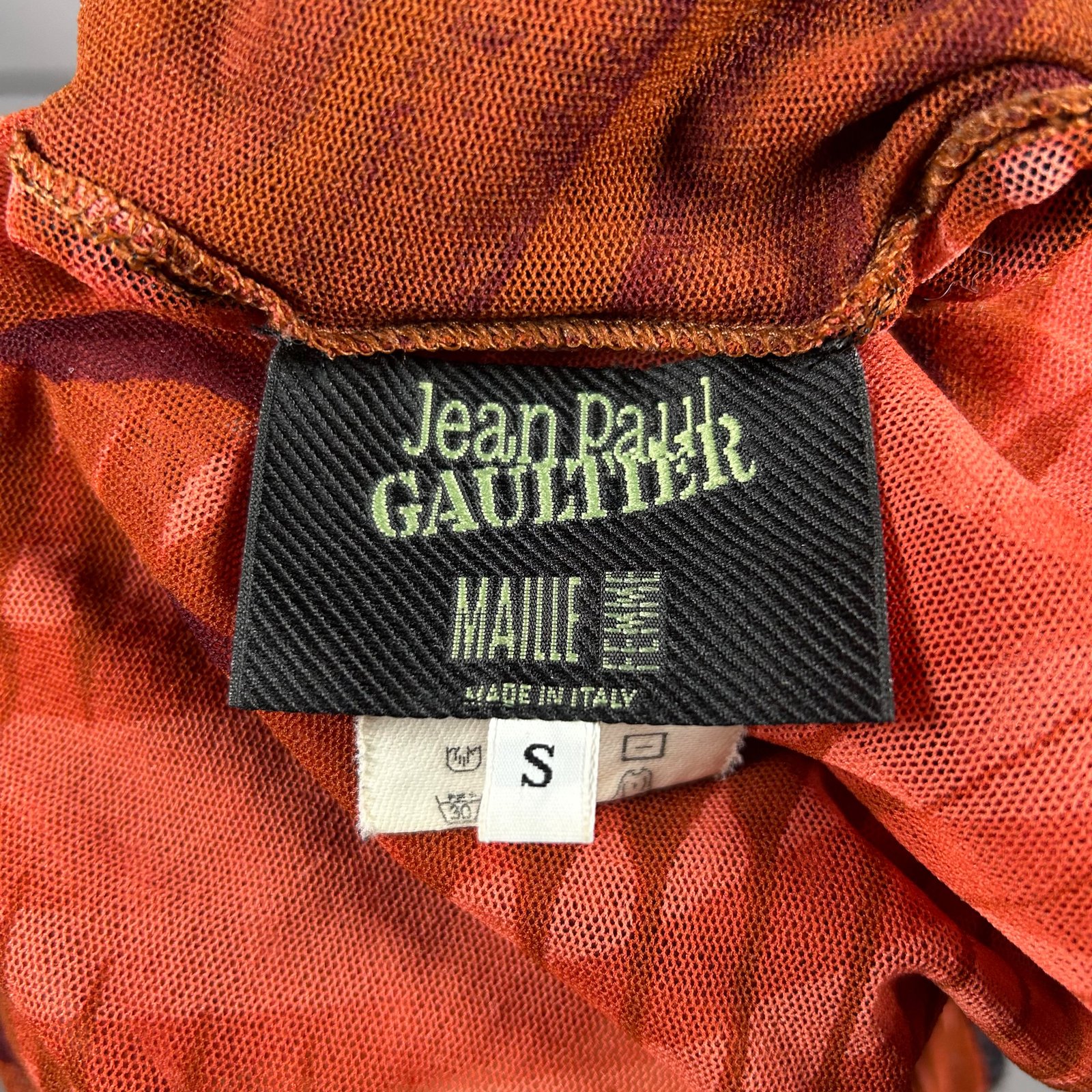 2001 Jean Paul Gaultier Marlene Dietrich Mesh Turtle Neck - Image 4