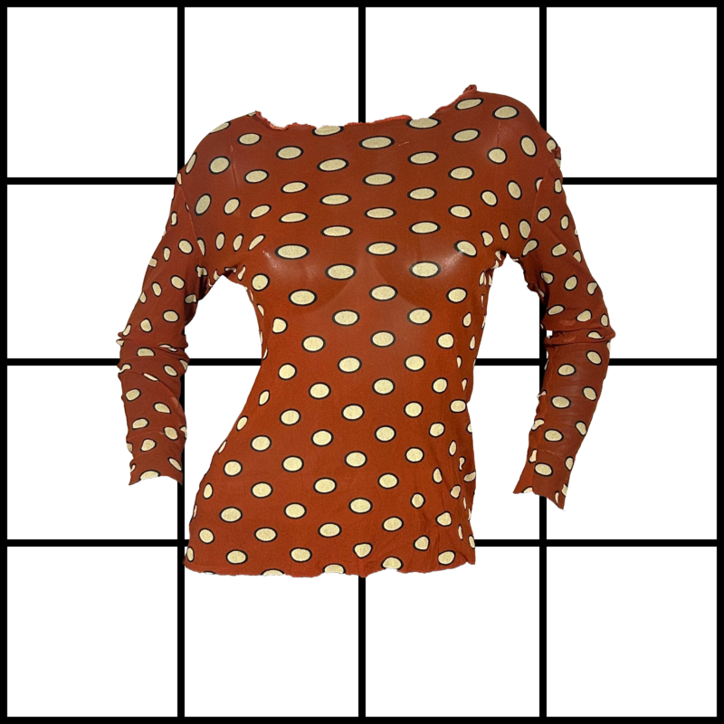 1990s Jean Paul Gaultier Classique Dotted Mesh Longsleeve