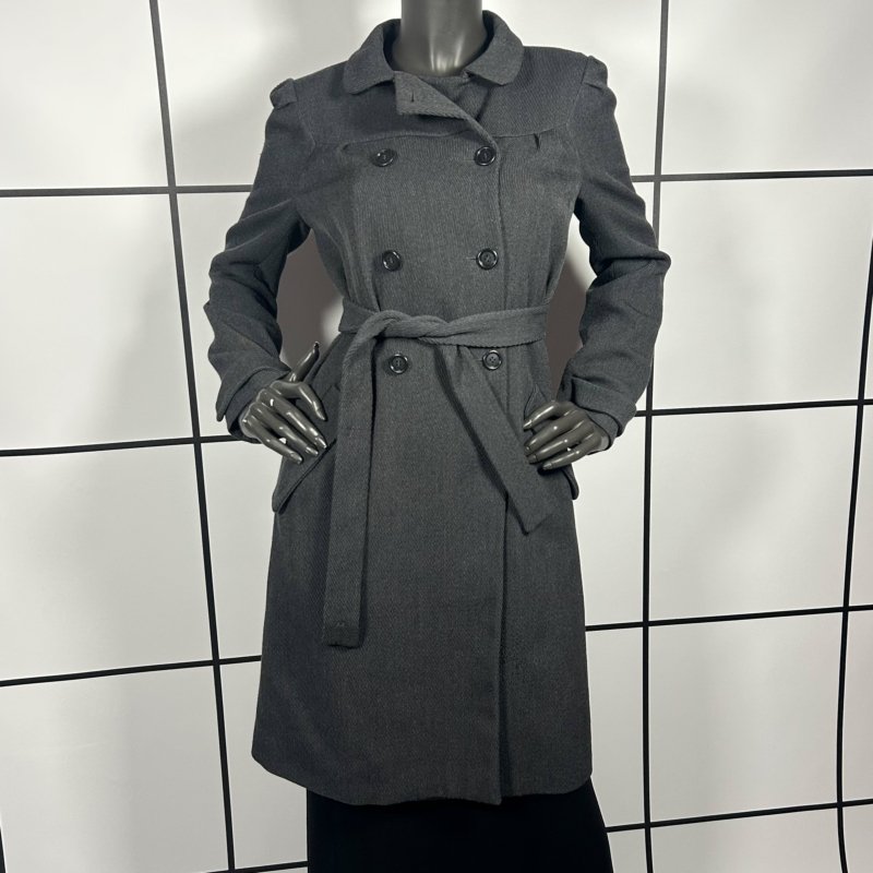 |[ 2000s Miu Miu Doube Breasted Wool Trench Coat ]|