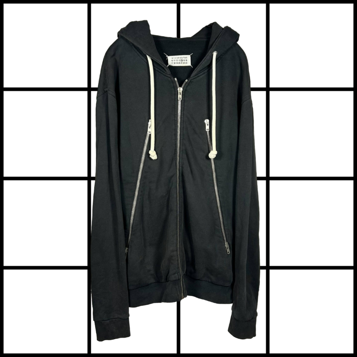S/S2020 Maison Margiela Drawstring 3-Zip Up Hoodie