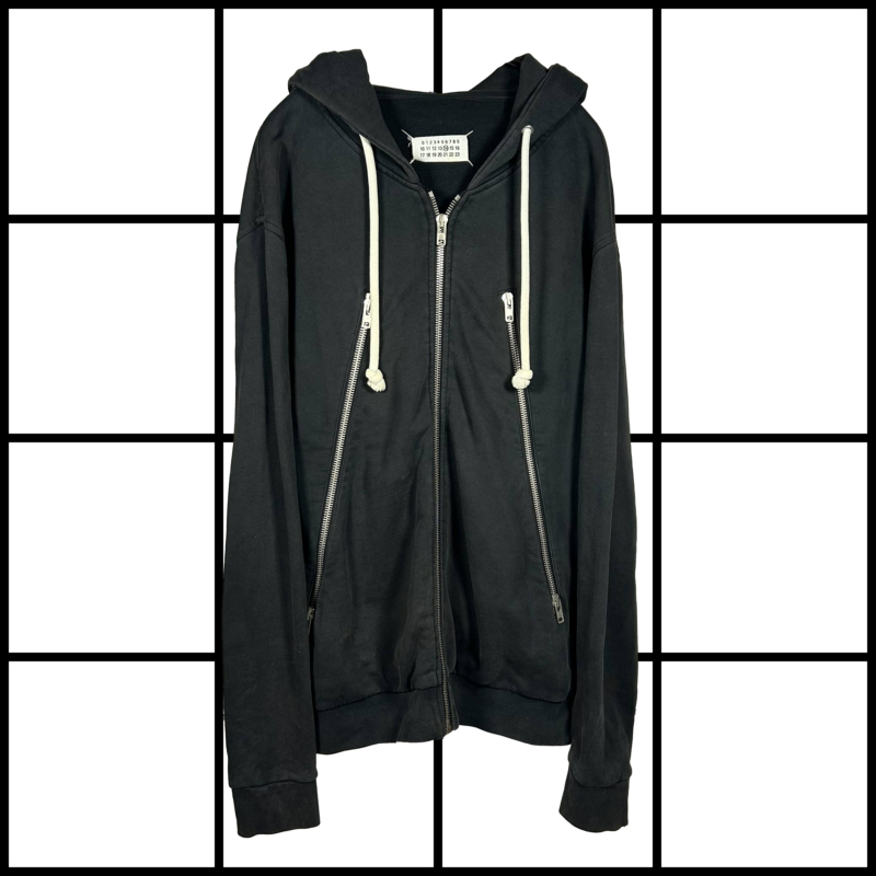 S/S2020 Maison Margiela Drawstring 3-Zip Up Hoodie