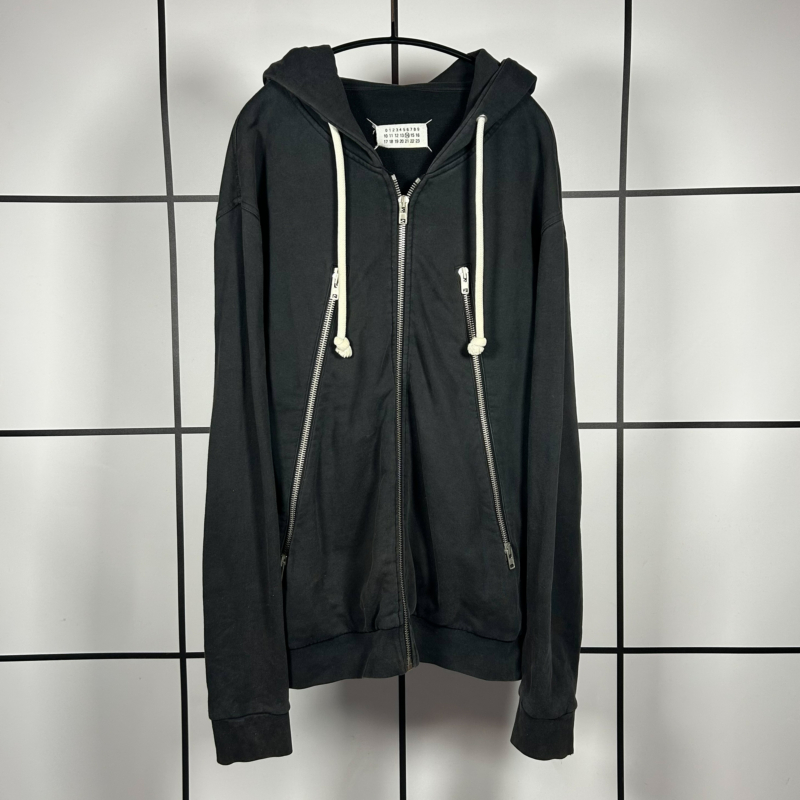 S/S2020 Maison Margiela Drawstring 3-Zip Up Hoodie
