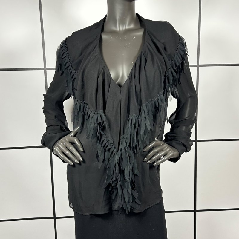 |[ 2000s Plein Sud Bohemian Silk Shirt ]|