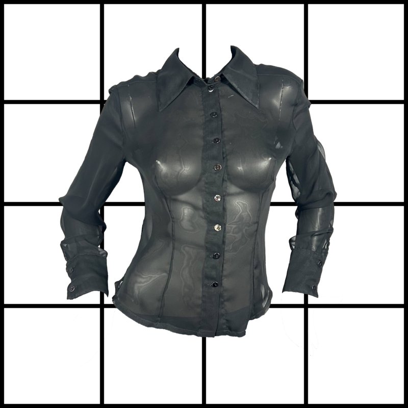 |[ 2000s Plein Sud Silk Button Up Shirt ]|