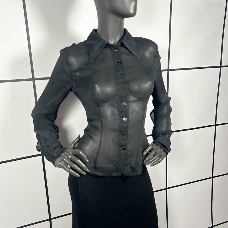 |[ 2000s Plein Sud Silk Button Up Shirt ]|
