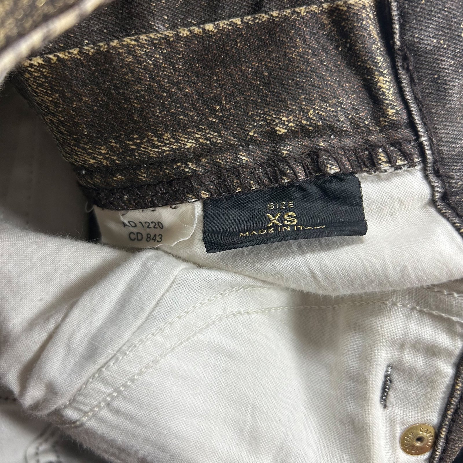 2000s Roberto Cavalli Faded Scorched Earth Jeans - Image 9
