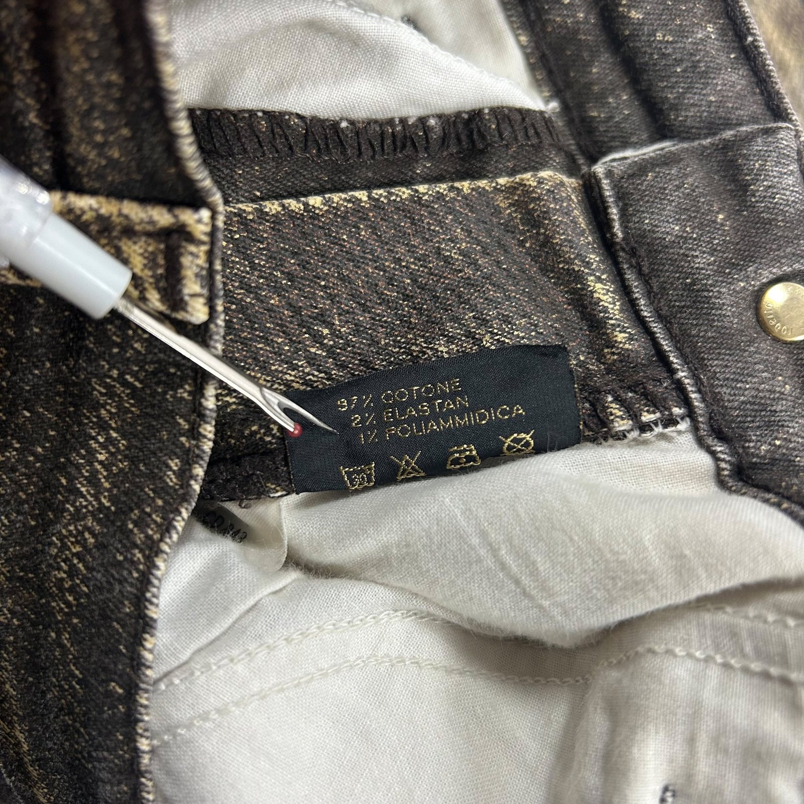 2000s Roberto Cavalli Faded Scorched Earth Jeans - Image 11