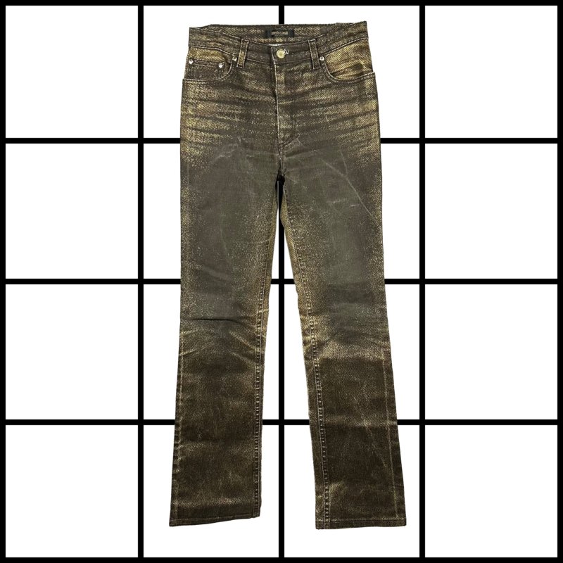 |[ 2000s Roberto Cavalli Faded Scorched Earth Jeans ]|